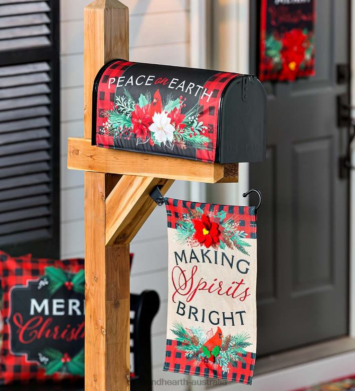 Plow & Hearth Christmas Joy Burlap Garden Flag P22BD53 Yard & Garden