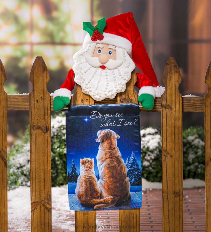 Plow & Hearth Do You See What I See Lustre Garden Flag P22BD35 Yard & Garden