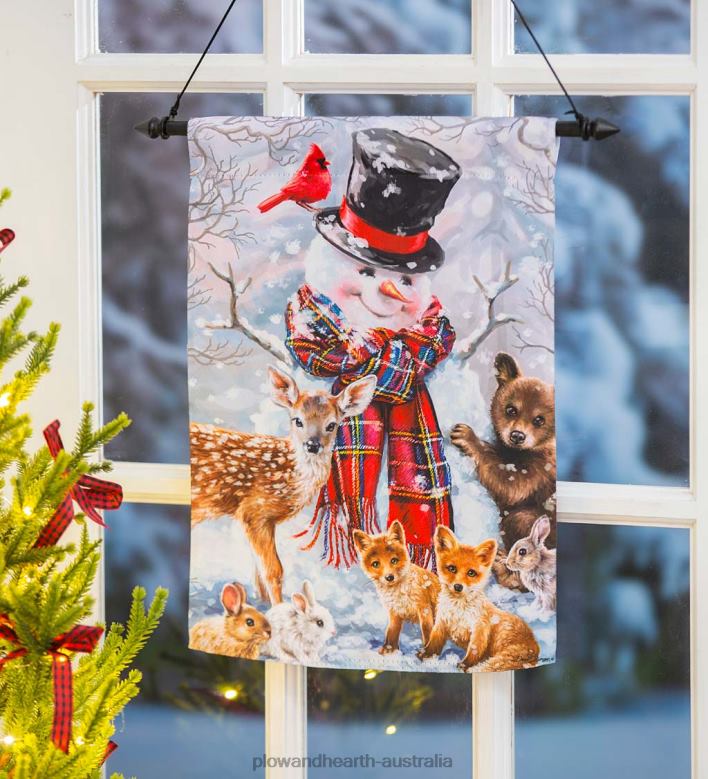 Plow & Hearth Forest Friends Suede Garden Flag P22BD43 Yard & Garden