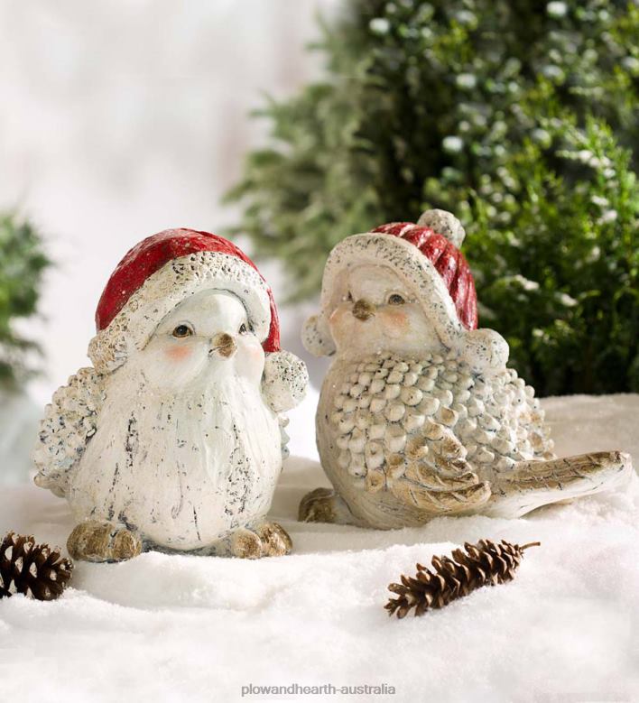 Plow & Hearth Holiday Bird Accents, Set of 2 P22BD16 Yard & Garden