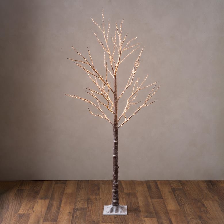 Plow & Hearth Indoor/Outdoor Birch Tree with Warm White Lights P22BD23 Yard & Garden