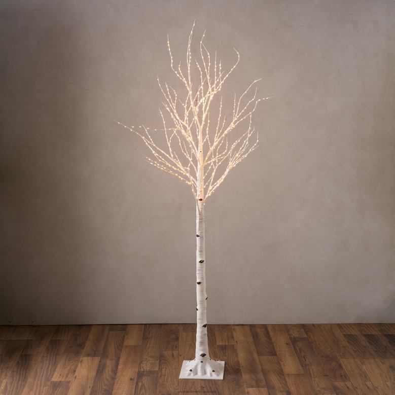 Plow & Hearth Indoor/Outdoor Birch Tree with Warm White Lights P22BD23 Yard & Garden