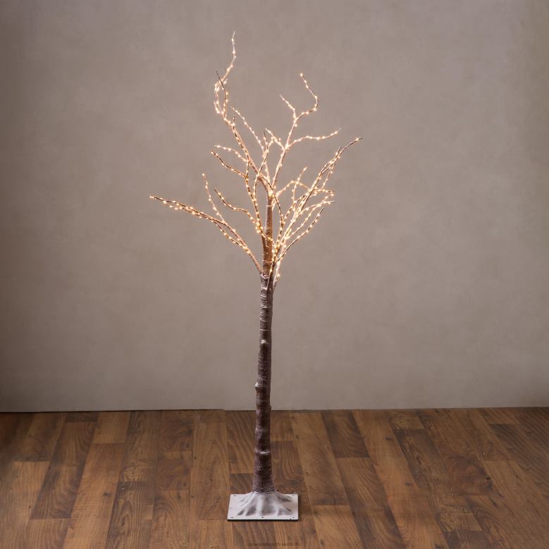 Plow & Hearth Indoor/Outdoor Birch Tree with Warm White Lights P22BD23 Yard & Garden