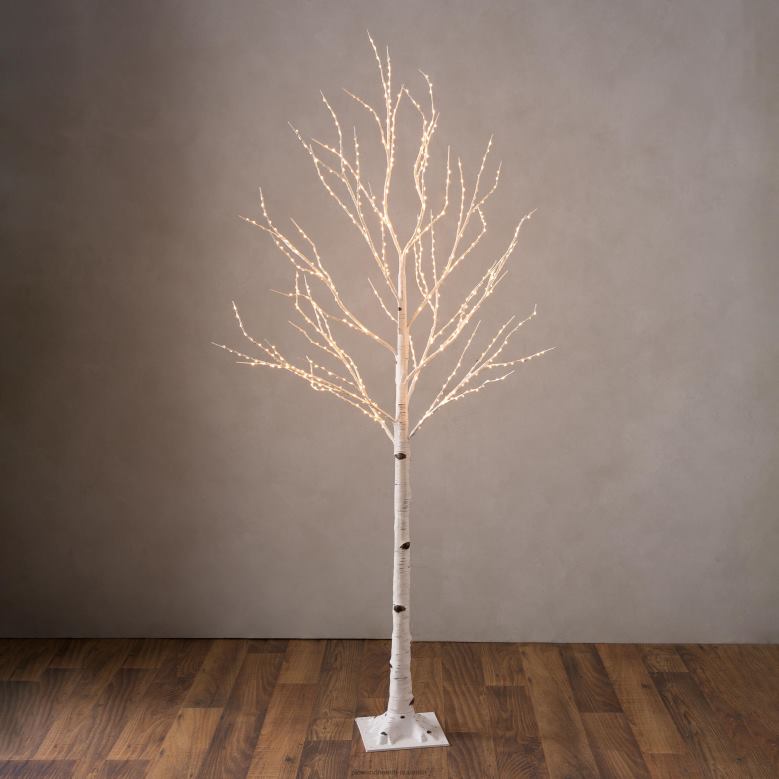 Plow & Hearth Indoor/Outdoor Birch Tree with Warm White Lights P22BD23 Yard & Garden