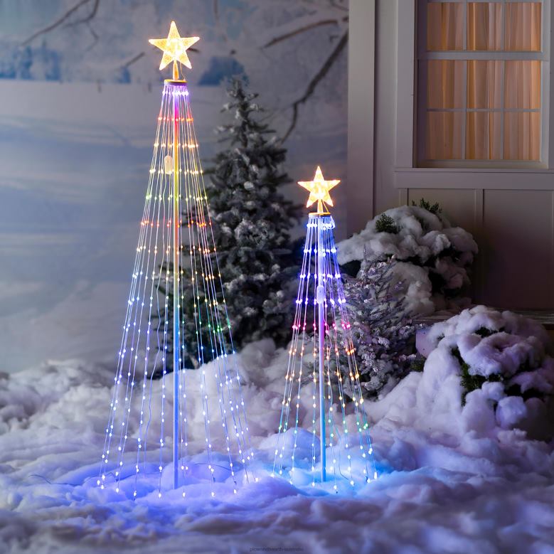 Plow & Hearth Indoor/Outdoor Christmas Tree Cone with Multicolor Lights, Small P22BD31 Yard & Garden