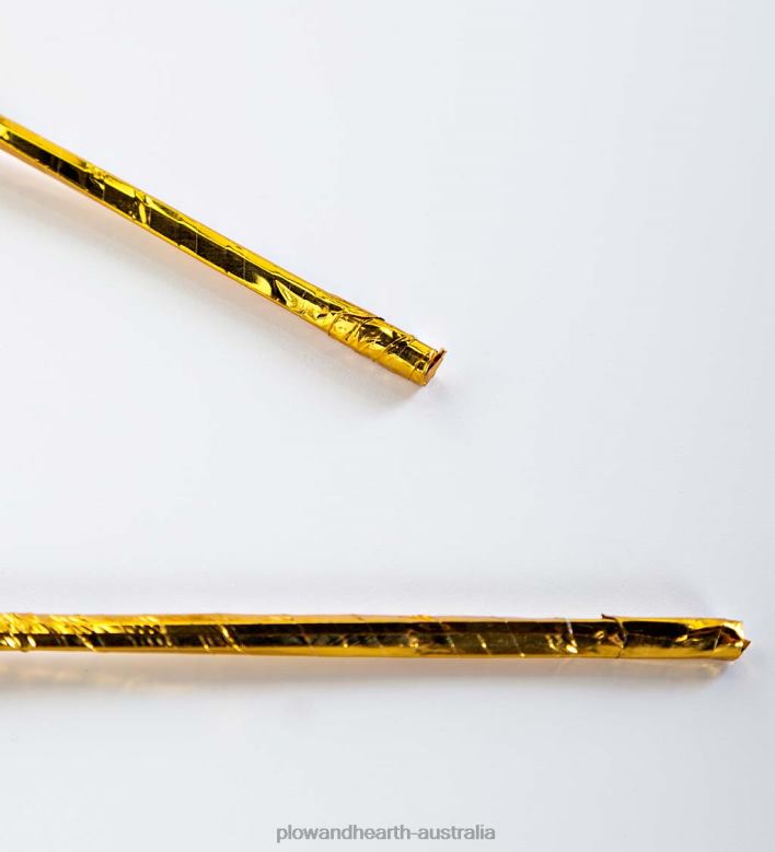 Plow & Hearth Indoor/Outdoor Gold Metallic Branches with Warm White Lights, Set of 2 P22BD27 Yard & Garden