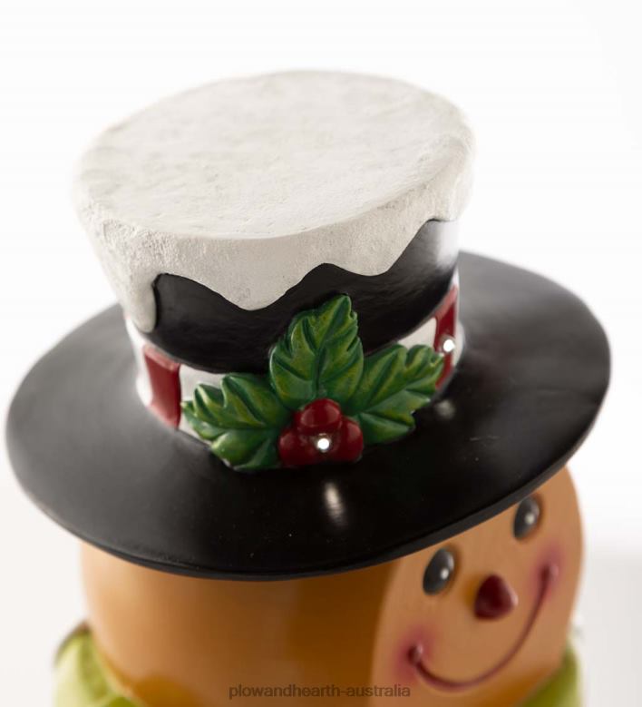 Plow & Hearth Indoor/Outdoor Lighted Gingerbread Boy Shorty Statue P22BD5 Yard & Garden