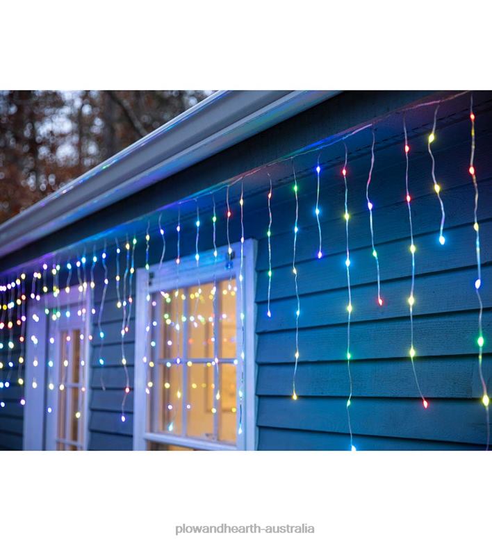 Plow & Hearth Indoor/Outdoor Smart Icicle String Lights P22BD39 Yard & Garden