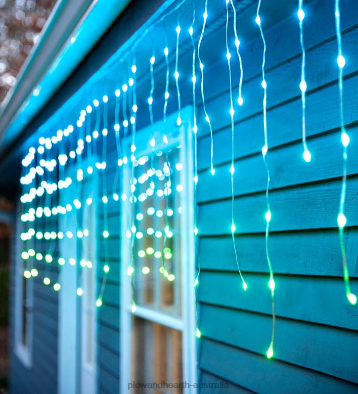 Plow & Hearth Indoor/Outdoor Smart Icicle String Lights P22BD39 Yard & Garden