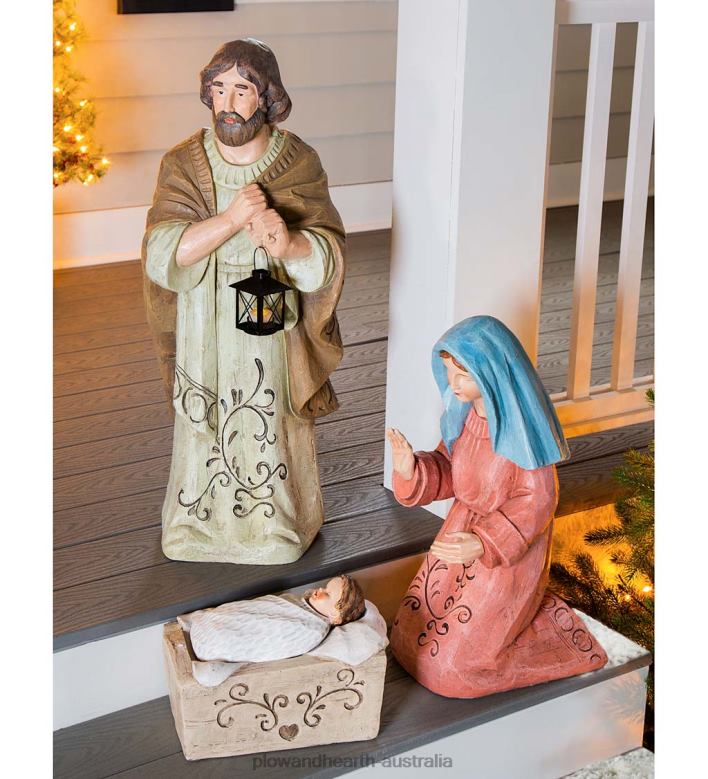 Plow & Hearth Large Solar Nativity Garden Statues, Set of 3 P22BD28 Yard & Garden