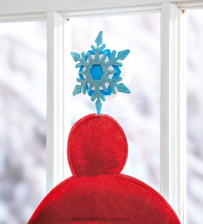 Plow & Hearth Lighted Snowman Window Decor P22BD12 Yard & Garden