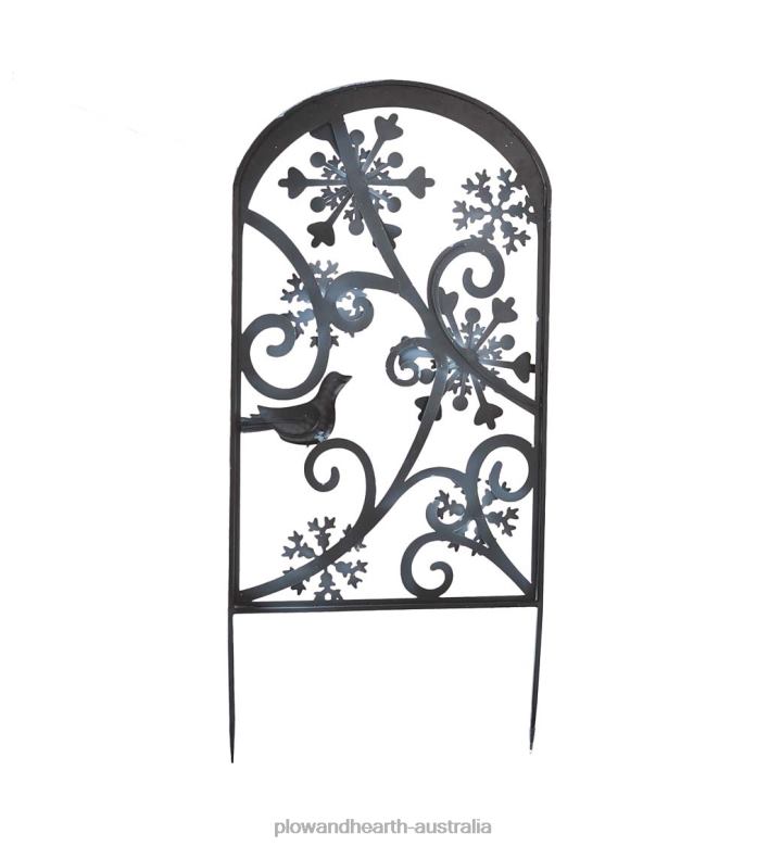 Plow & Hearth Snowflakes Metal Garden Trellis P22BD18 Yard & Garden