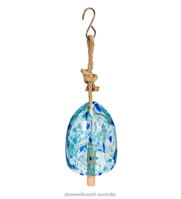Plow & Hearth Art Glass Garden Bell Chime - Blue P22BD120 Yard & Garden