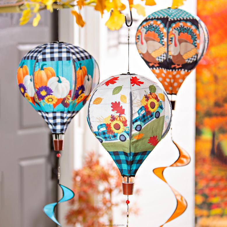 Plow & Hearth Fall Friends Burlap Balloon Spinner - Scarecrow Friend P22BD144 Yard & Garden