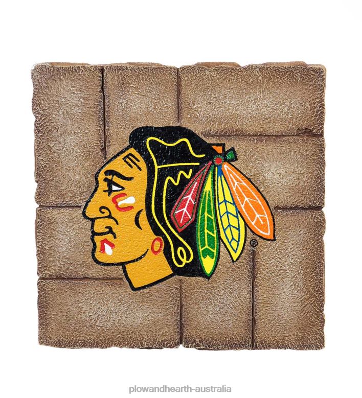 Plow & Hearth NHL Hockey Team Garden Stone Paver - Columbus Blue Jackets P22BD367 Yard & Garden
