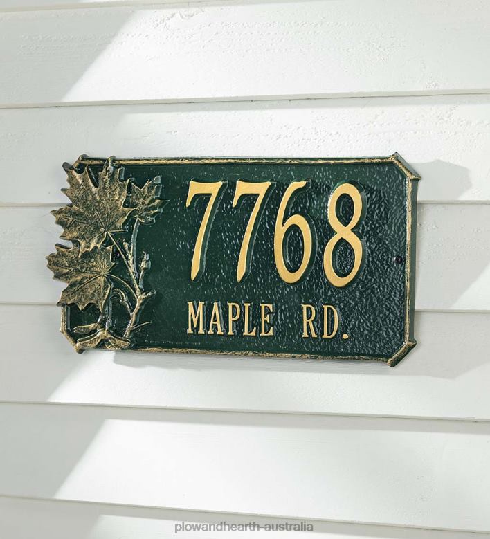 Plow & Hearth Natural Elements Cast Aluminum Address Plaques P22BD86 Yard & Garden
