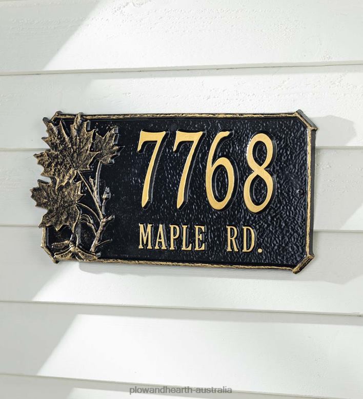 Plow & Hearth Natural Elements Cast Aluminum Address Plaques P22BD86 Yard & Garden