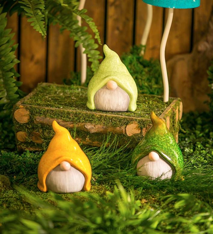 Plow & Hearth Small Ceramic Garden Gnomes, Set of 3 P22BD122 Yard & Garden