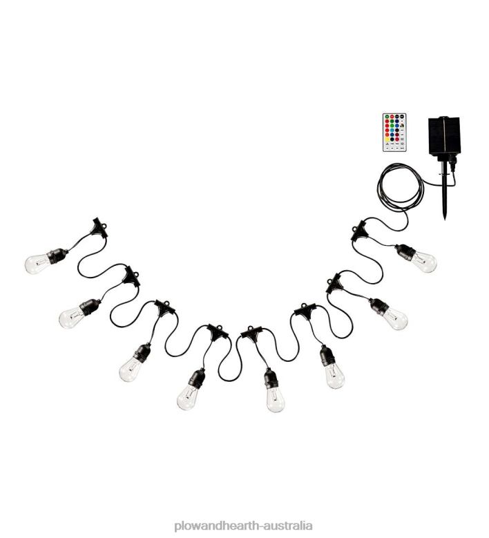 Plow & Hearth Solar Multi-Colored String Lights P22BD409 Yard & Garden