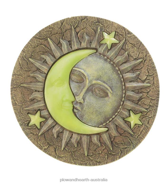Plow & Hearth Sun, Moon and Stars Glow-In-The-Dark Garden Stepping Stone P22BD252 Yard & Garden