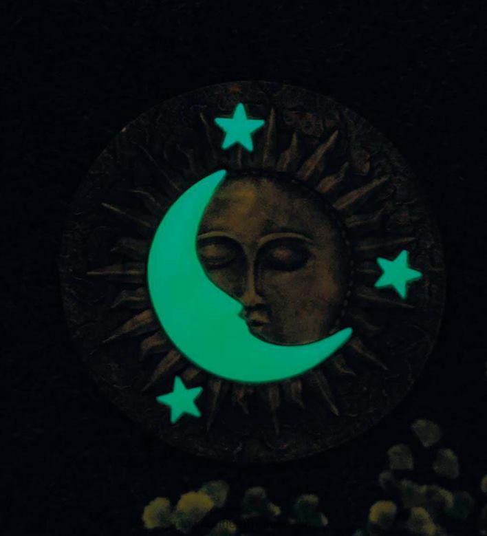 Plow & Hearth Sun, Moon and Stars Glow-In-The-Dark Garden Stepping Stone P22BD252 Yard & Garden