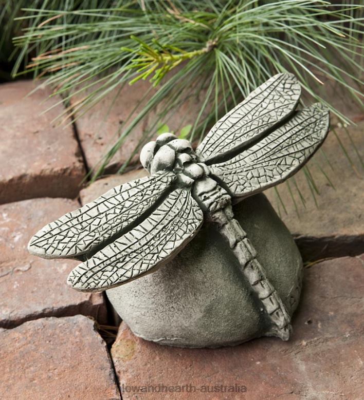 Plow & Hearth USA-Made Handcrafted Cast-Stone Dragonfly - Alpine Stone P22BD88 Yard & Garden