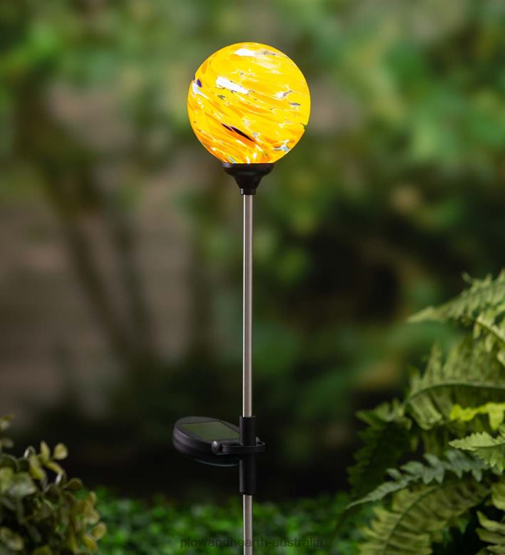 Plow & Hearth Color Swirl Solar Garden Stake - Royal Swirl P22BD435 Yard & Garden