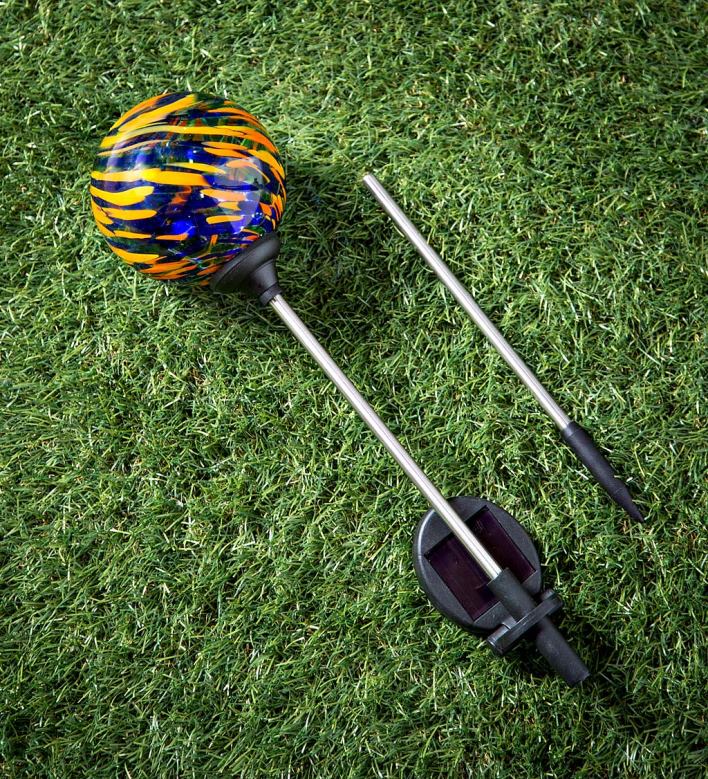 Plow & Hearth Color Swirl Solar Garden Stake - Royal Swirl P22BD435 Yard & Garden