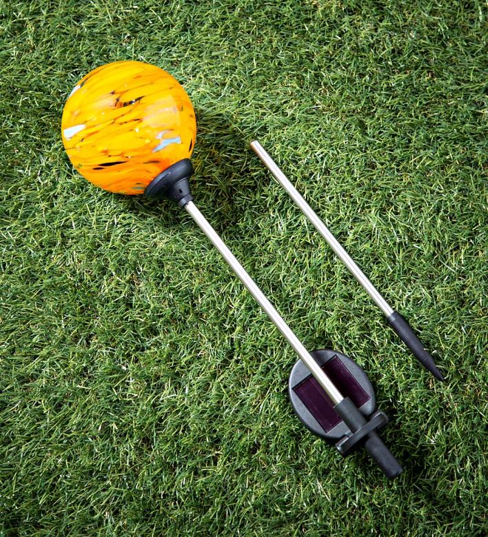 Plow & Hearth Color Swirl Solar Garden Stake - Royal Swirl P22BD435 Yard & Garden