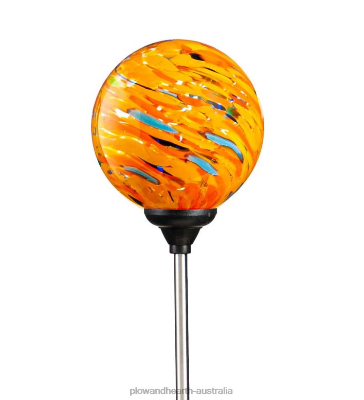 Plow & Hearth Color Swirl Solar Garden Stake - Royal Swirl P22BD435 Yard & Garden