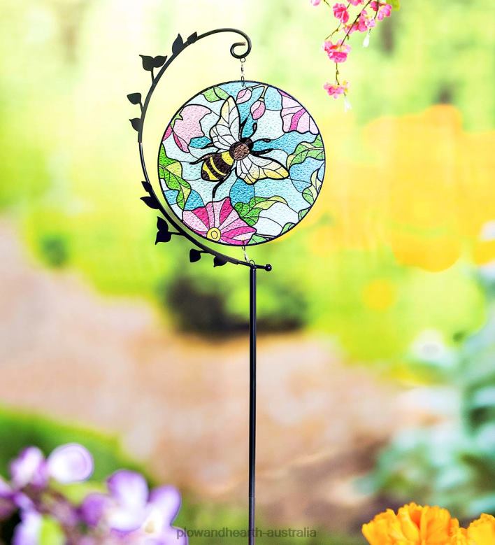 Plow & Hearth Glass Bumblebee Garden Stake P22BD197 Yard & Garden