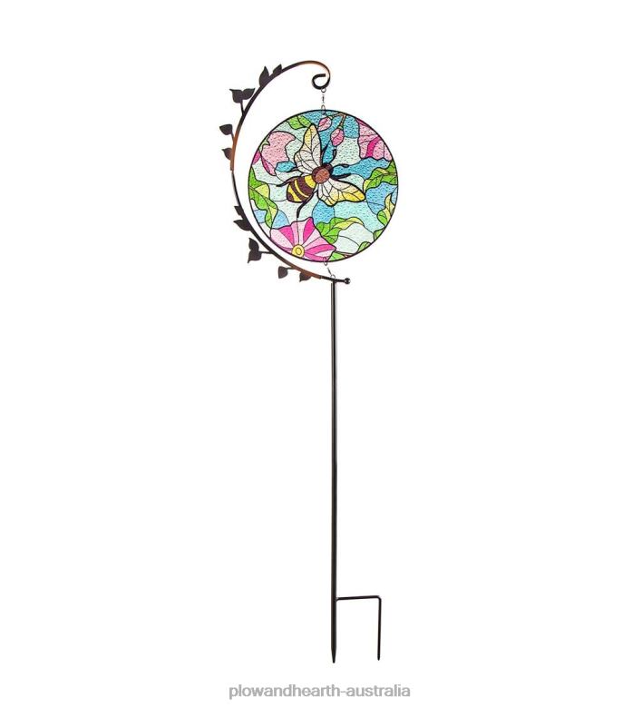 Plow & Hearth Glass Bumblebee Garden Stake P22BD197 Yard & Garden