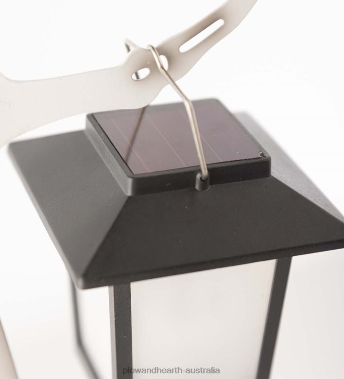 Plow & Hearth Halloween Skeleton Arm Metal Stakes with Solar Lanterns, Set of 2 P22BD133 Yard & Garden