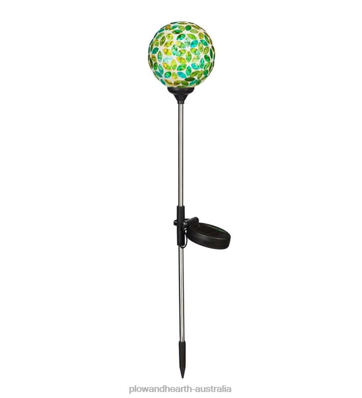 Plow & Hearth Mosaic Globes Solar Garden Stakes - Flower P22BD226 Yard & Garden