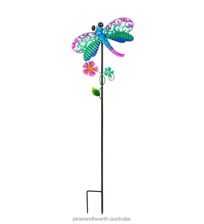 Plow & Hearth Secret Solar Garden Stakes - Dragonfly P22BD247 Yard & Garden