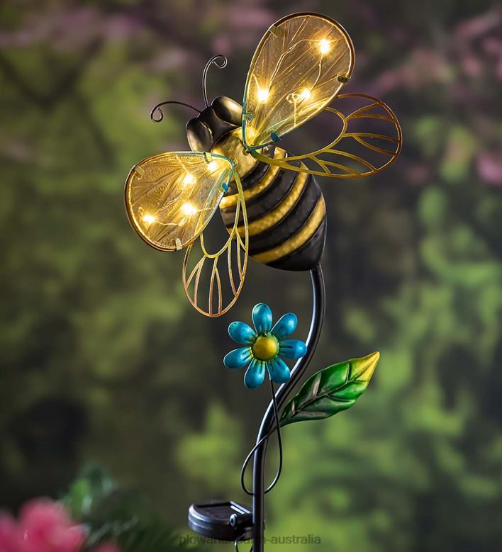 Plow & Hearth Solar Bee Garden Stake P22BD160 Yard & Garden