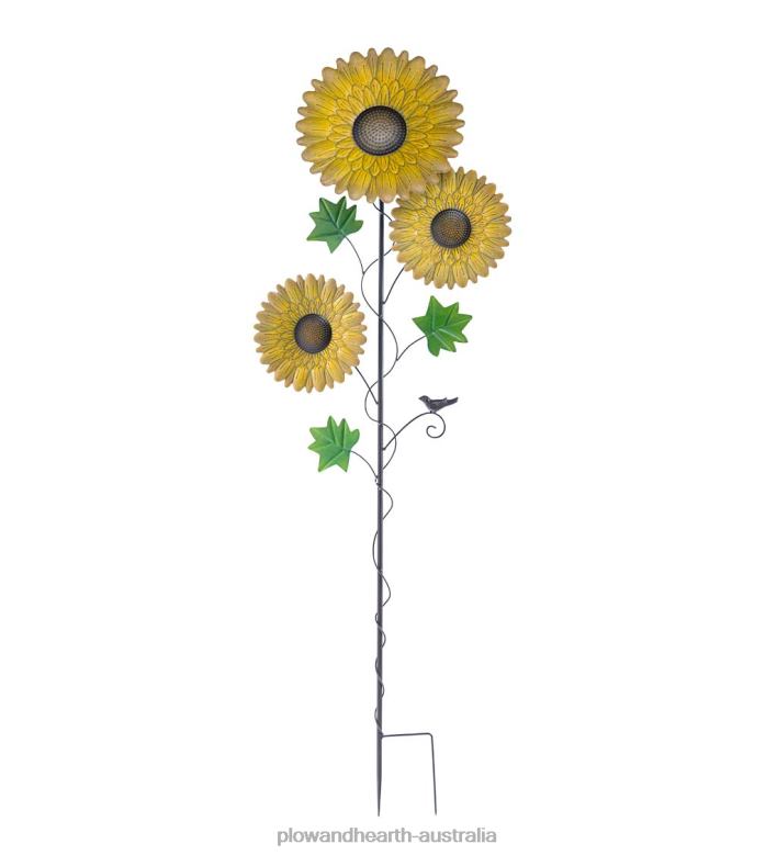 Plow & Hearth Sunflower Garden Metal Stake P22BD164 Yard & Garden