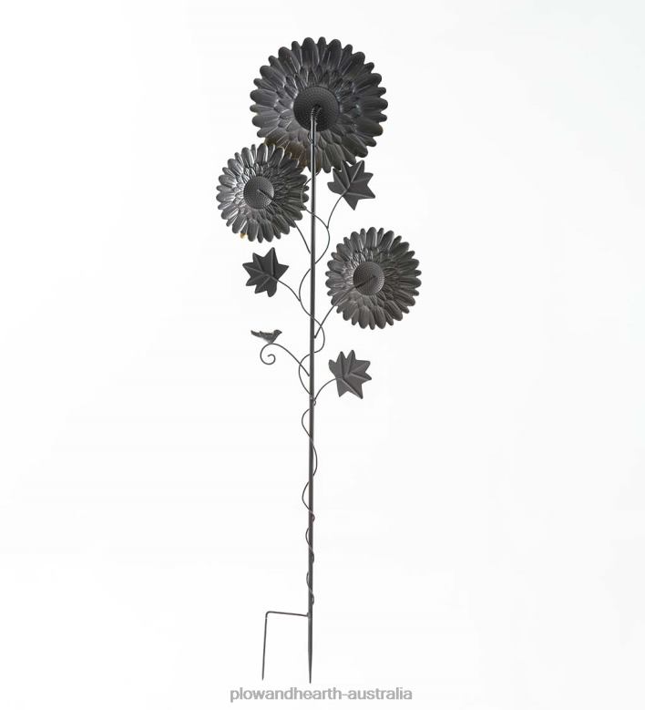 Plow & Hearth Sunflower Garden Metal Stake P22BD164 Yard & Garden