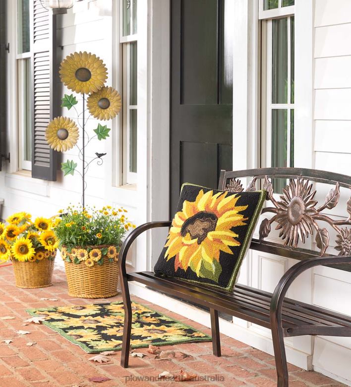 Plow & Hearth Sunflower Garden Metal Stake P22BD164 Yard & Garden