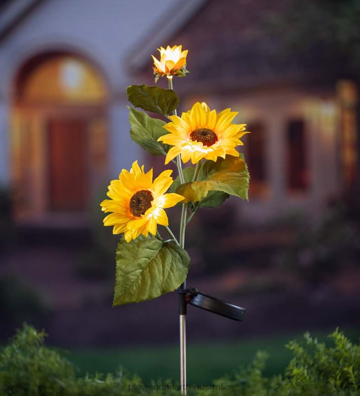 Plow & Hearth Sunflower Solar Garden Stake P22BD211 Yard & Garden