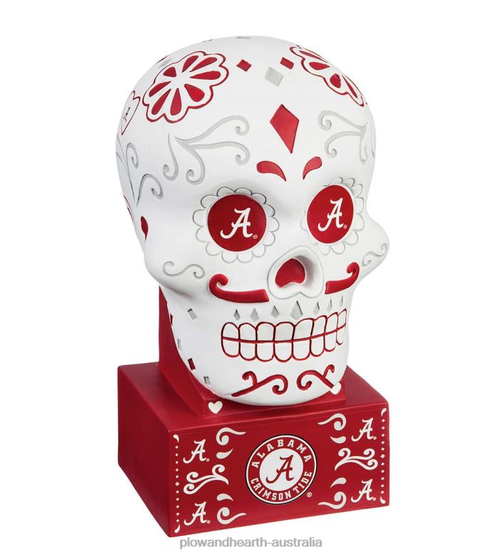 Plow & Hearth Alabama Sugar Skull Statue P22BD378 Yard & Garden