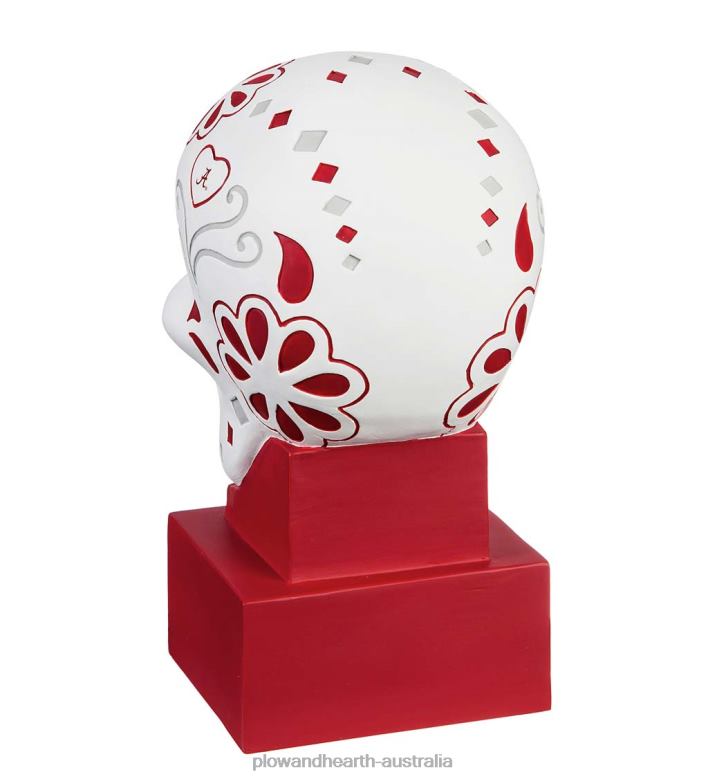 Plow & Hearth Alabama Sugar Skull Statue P22BD378 Yard & Garden