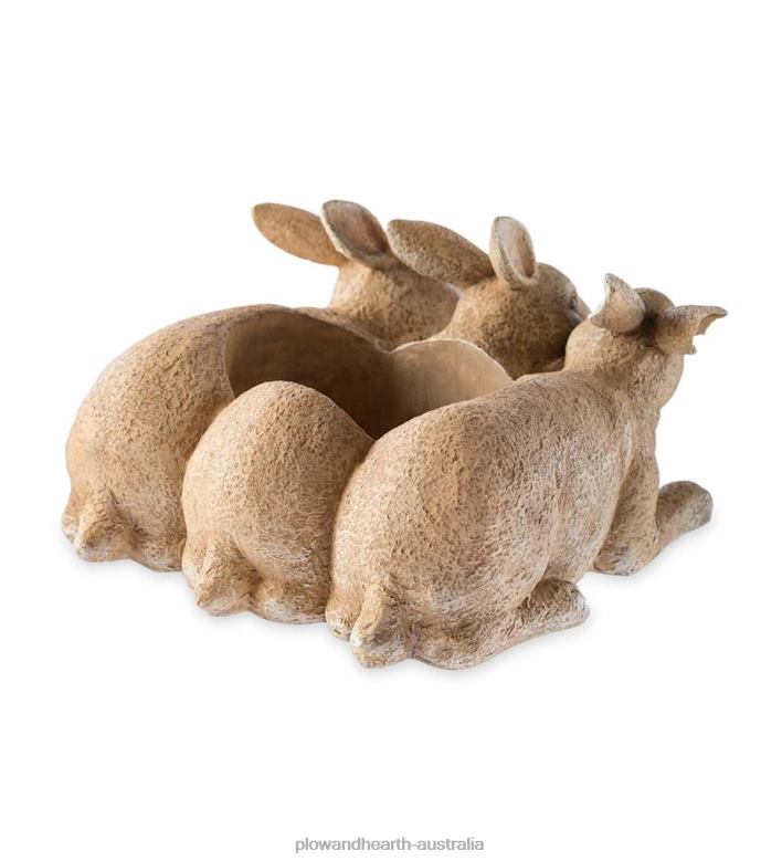 Plow & Hearth Bunny Triplets Planter P22BD414 Yard & Garden