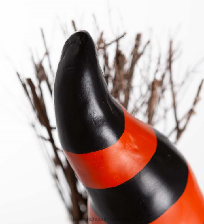 Plow & Hearth Halloween Gnome with Lighted Broom and Color-Changing Beard - Purple P22BD427 Yard & Garden