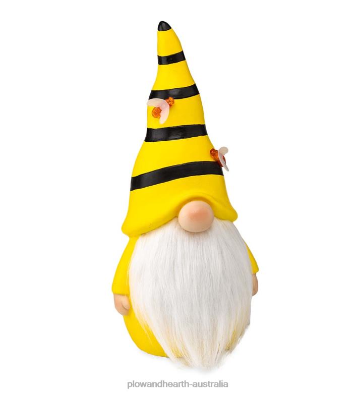 Plow & Hearth Indoor/Outdoor Bee Gnome Statue P22BD167 Yard & Garden