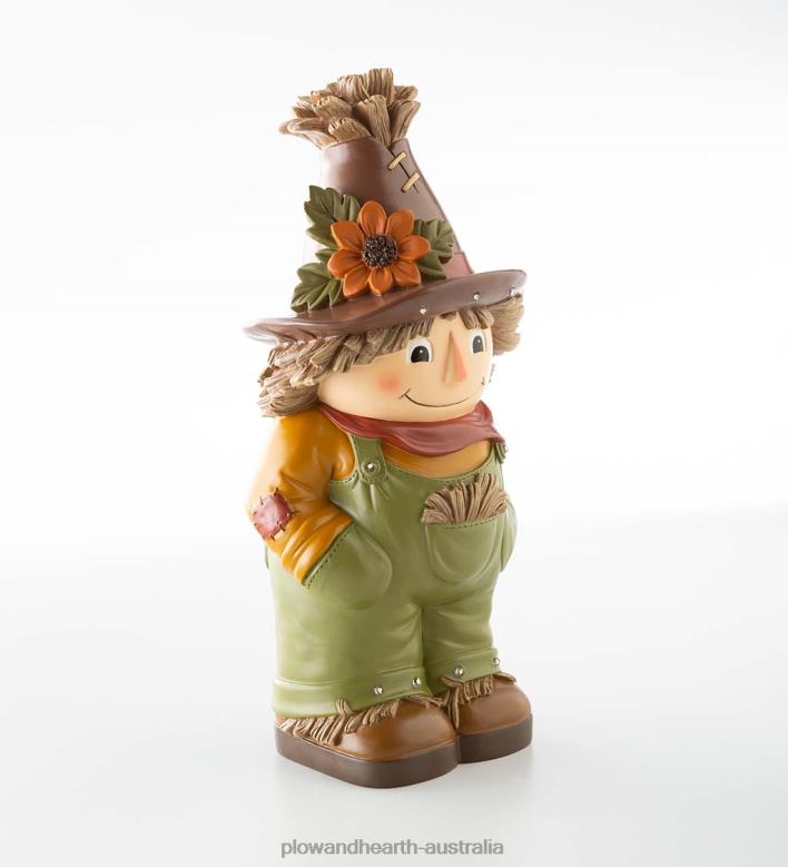 Plow & Hearth Indoor/Outdoor Lighted Scarecrow Shorty Statue P22BD201 Yard & Garden