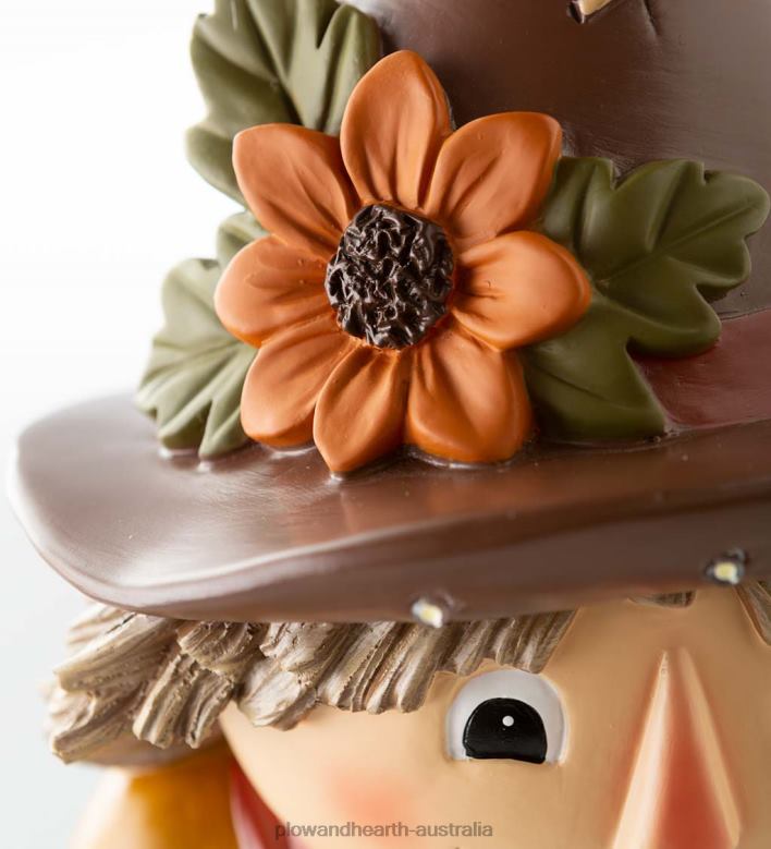 Plow & Hearth Indoor/Outdoor Lighted Scarecrow Shorty Statue P22BD201 Yard & Garden