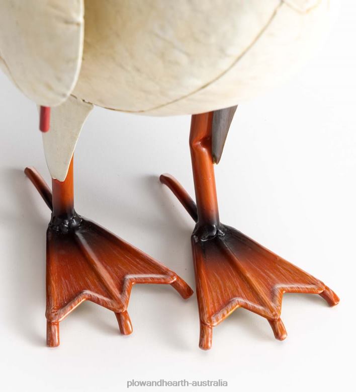 Plow & Hearth Metal Patriotic Goose Statue with American Flag and Top Hat P22BD155 Yard & Garden