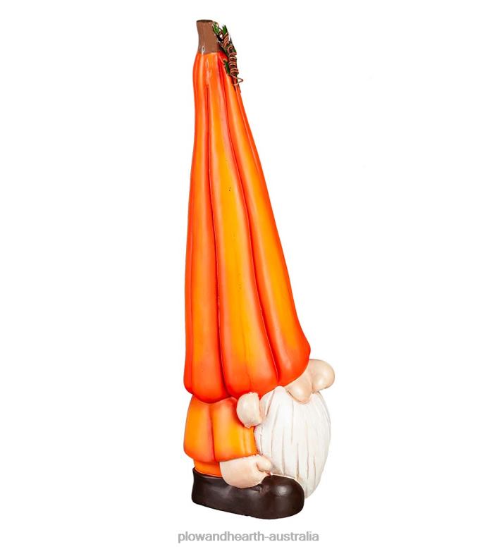 Plow & Hearth Pumpkin Gnome Garden Statue P22BD365 Yard & Garden