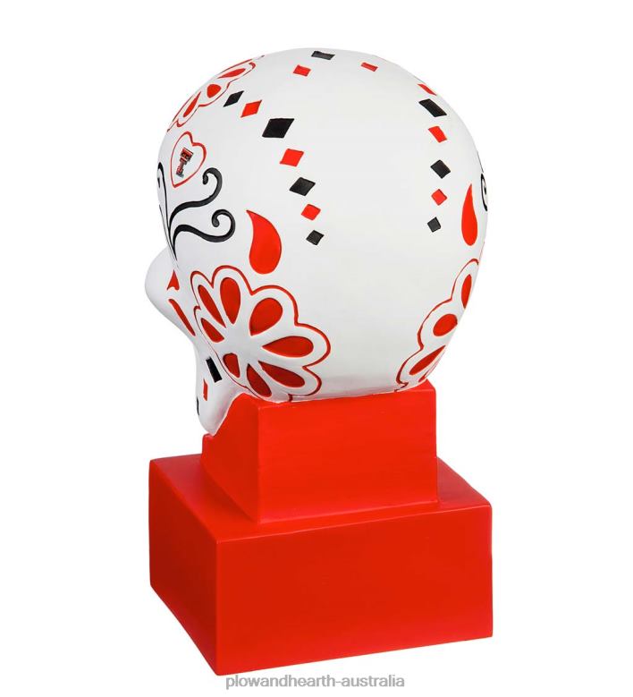 Plow & Hearth Texas Tech Sugar Skull Statue P22BD384 Yard & Garden